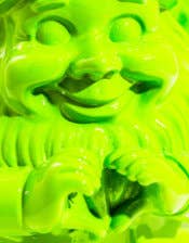 Garden gnome "Hands in a heart" Fluorescent Green M