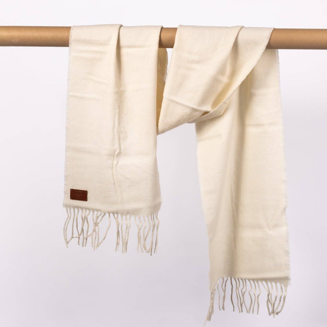 White wool scarf