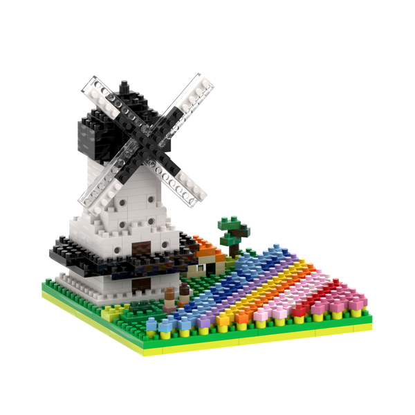 BRIXIES Windmill with Tulips