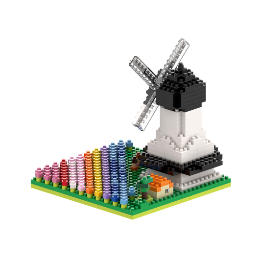BRIXIES Windmill with Tulips