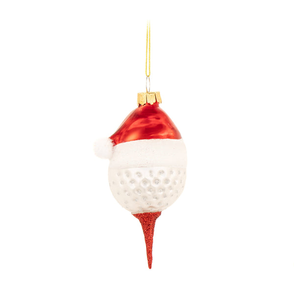 Festive Golf Ball Christmas Ornament
