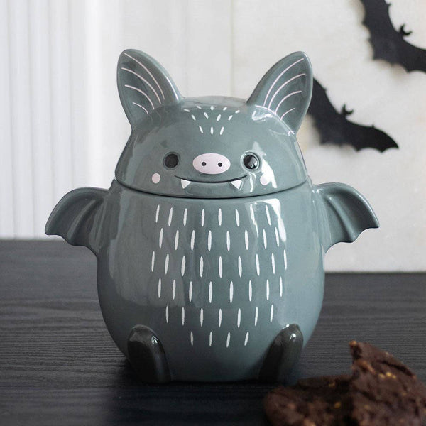 Cute Bat Halloween Cookie Jar