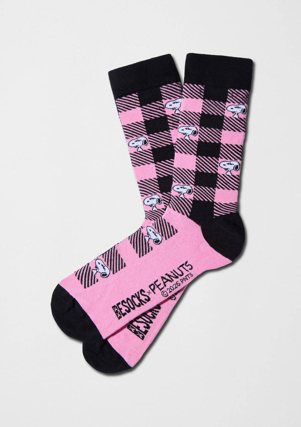 Chaussettes BeSnoopy Tartan Rose – Besocks