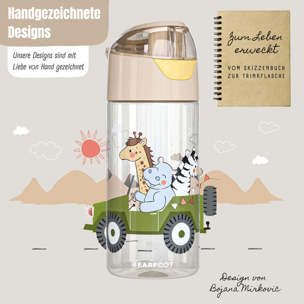 Kids' Drinking Bottle Lightweight Water Bottle - Safari Brown