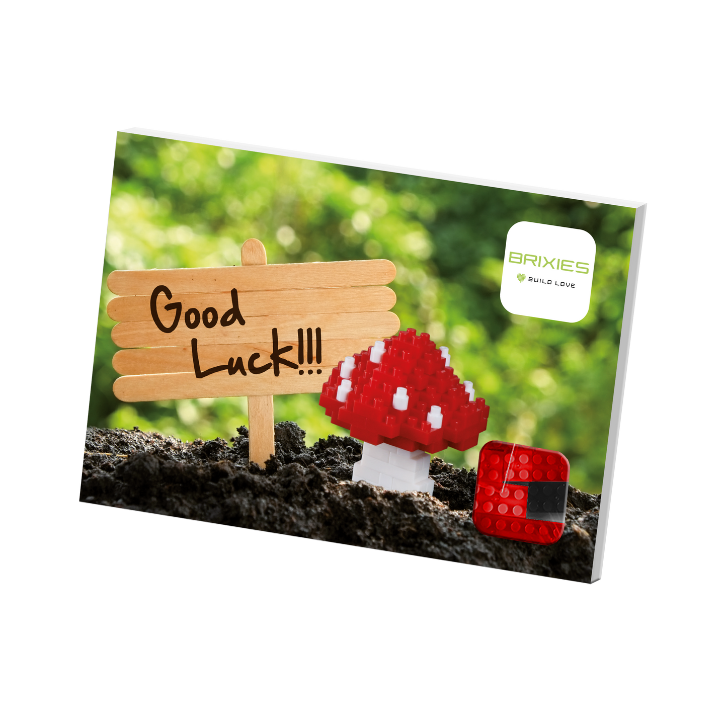 BRIXIES Lucky Mushroom Postcard