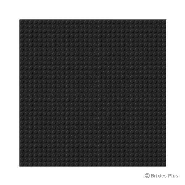 BRIXIES Plus Base Plate Black 32 x 32 Studs