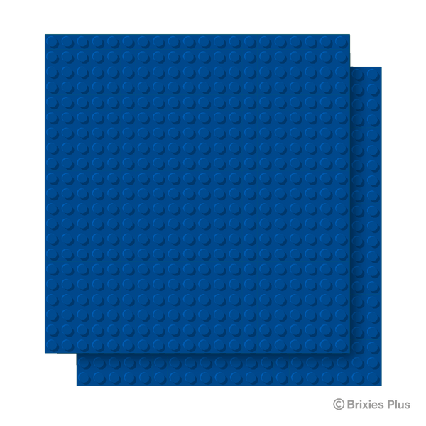 BRIXIES Plus Base Plate Blue 20 x 20 Studs Double Pack