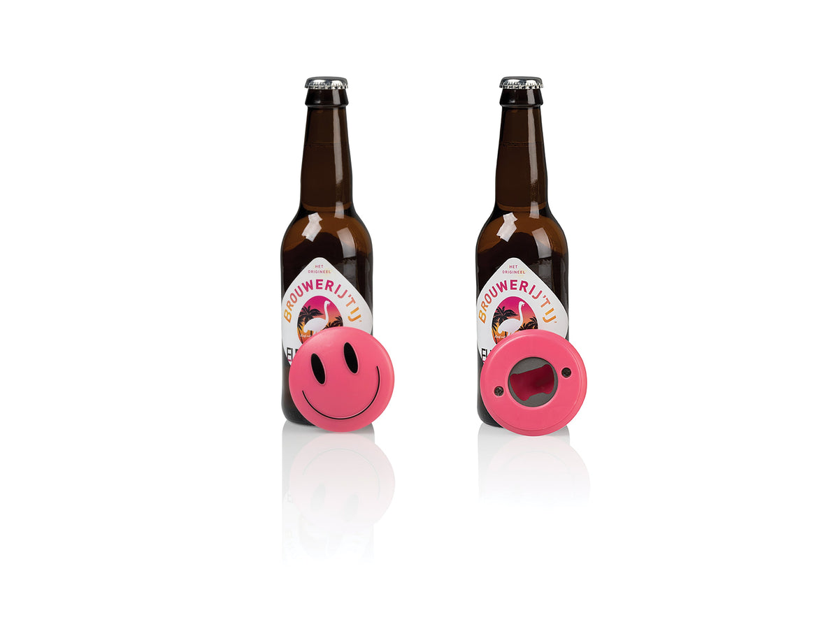 Décapsuleur Magnétique Emoji Heureux Rose