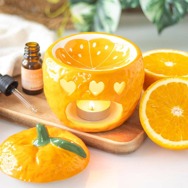 Orange-shaped oil burner