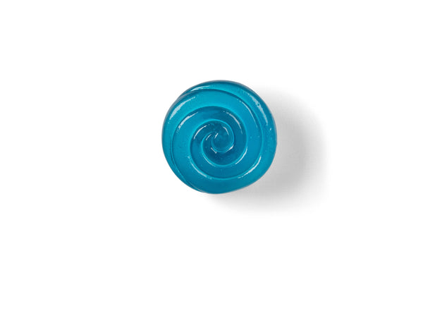 Crochet mural spirale bonbon turquoise
