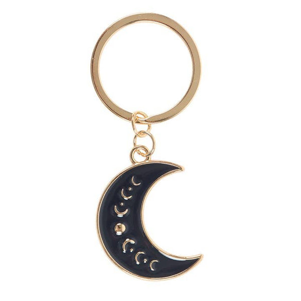 Porte-clés Croissant de Lune - Phase de Lune Bleue