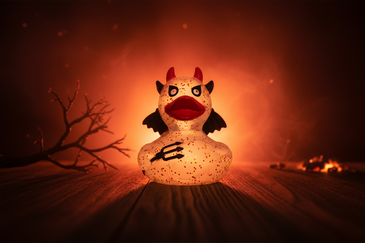 Glitter Devil Duck