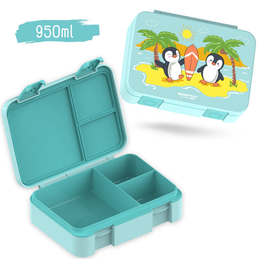Bento Box with Compartments, Lightweight & Leakproof - Penguin