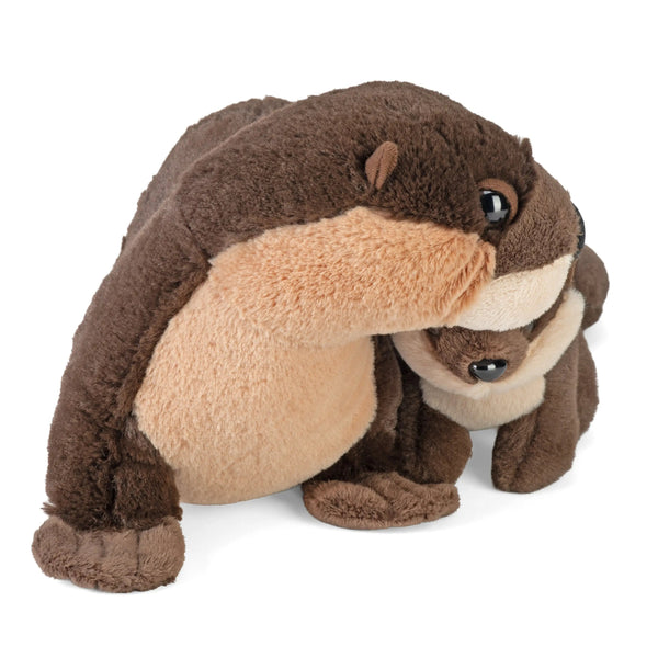 Wild Republic Mom & Baby River Otter Stuffed Animal - 12" Stuffed Animals