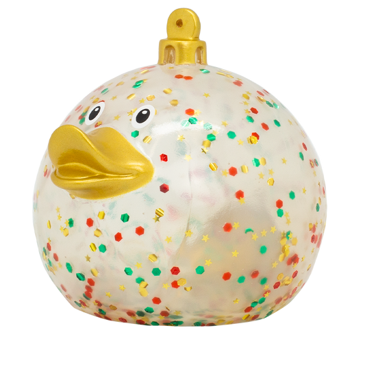 Glittery Christmas Ball Duck
