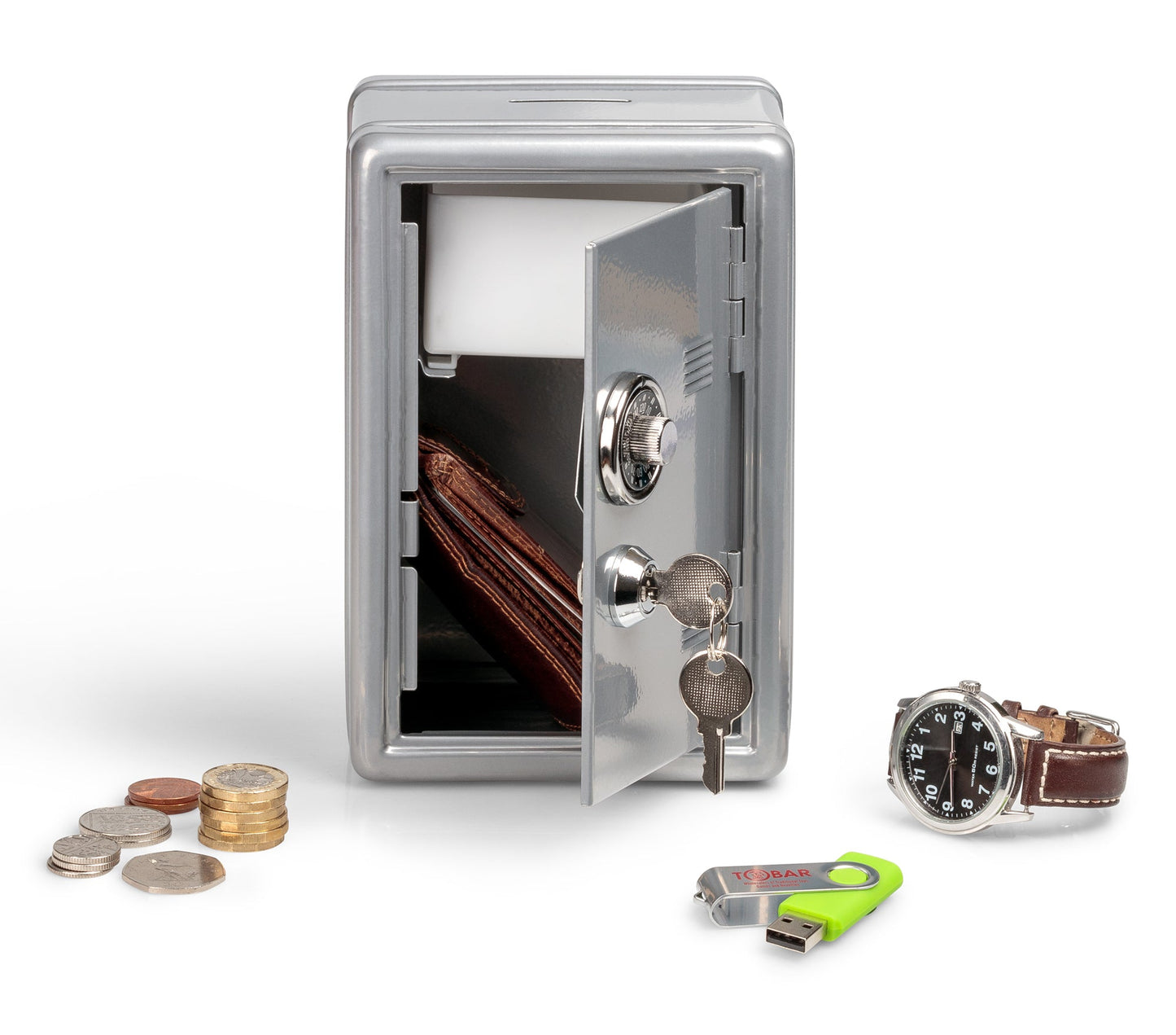 SILVER-PLATED METAL LOCKER BANK