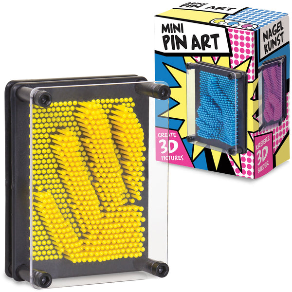 YELLOW PLASTIC MINI PIN ART
