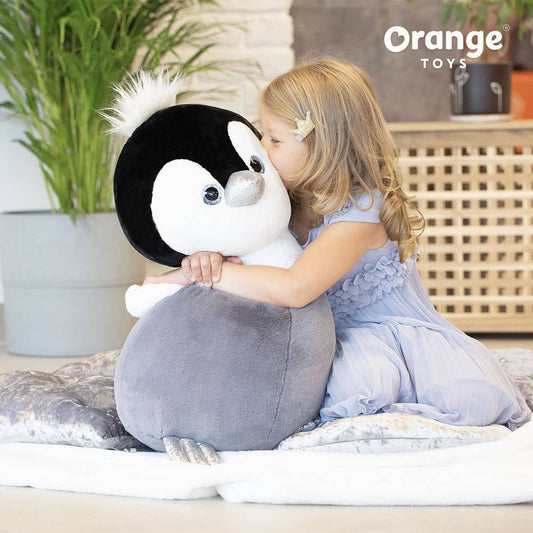 Peluche Fluffy le pingouin gris - 22 cm - dès 0 mois