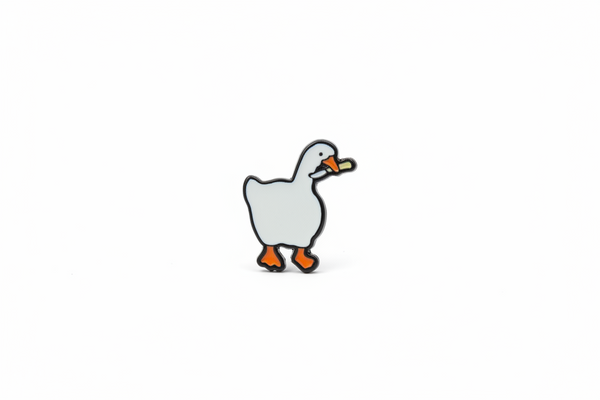 White Duck Earrings with Knife