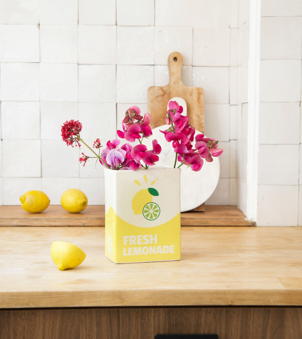 lemonade brick vase