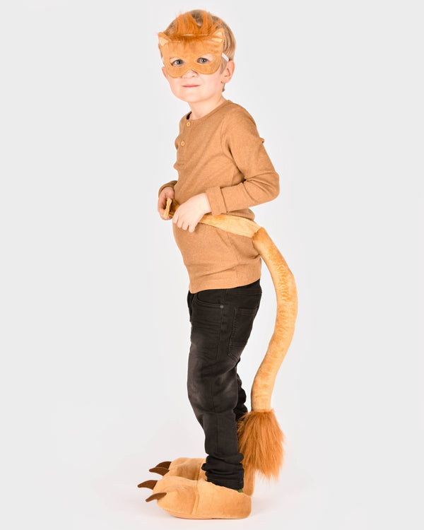 Lion slippers EU sizes 30-34 with mask and tail
