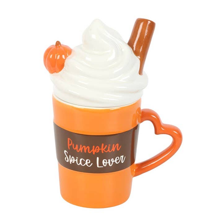 Autumn Spiced Pumpkin Mug with Lid