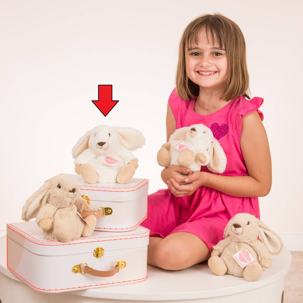Peluche Lapin Poppi Blanc – 15 cm - Teddy Hermann