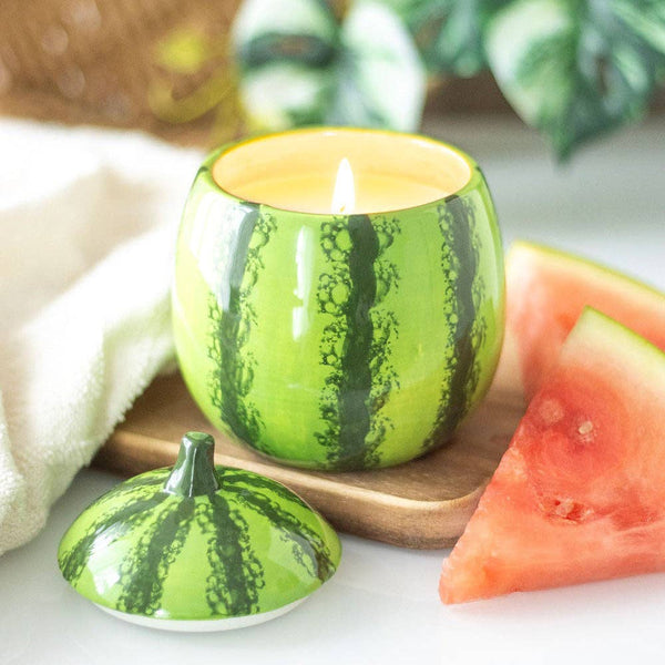 Watermelon-shaped Candle