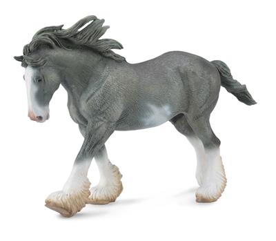 Collecta Chevaux (XL): CLYDESDALE ÉTALON - SABINO NOIR ROUANNÉ 20x5x13cm