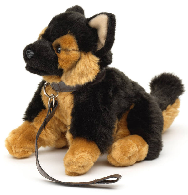 Peluche chiot berger allemand avec laisse Uni Toys