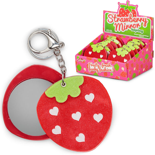 PORTE-CLÉS MIROIR FRAISE