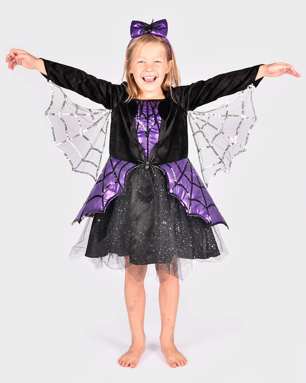 Spider Dress W with Headband 110-116 cm 4-6 years