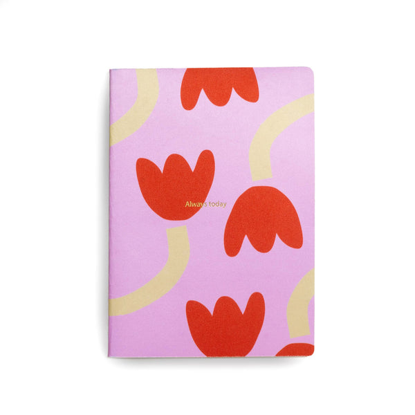 Carnet A5 Tulipes Rose Helio Ferretti Vue 1
