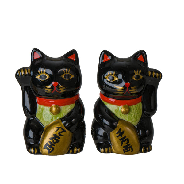 Salière et poivrière Chats Chanceux Noirs