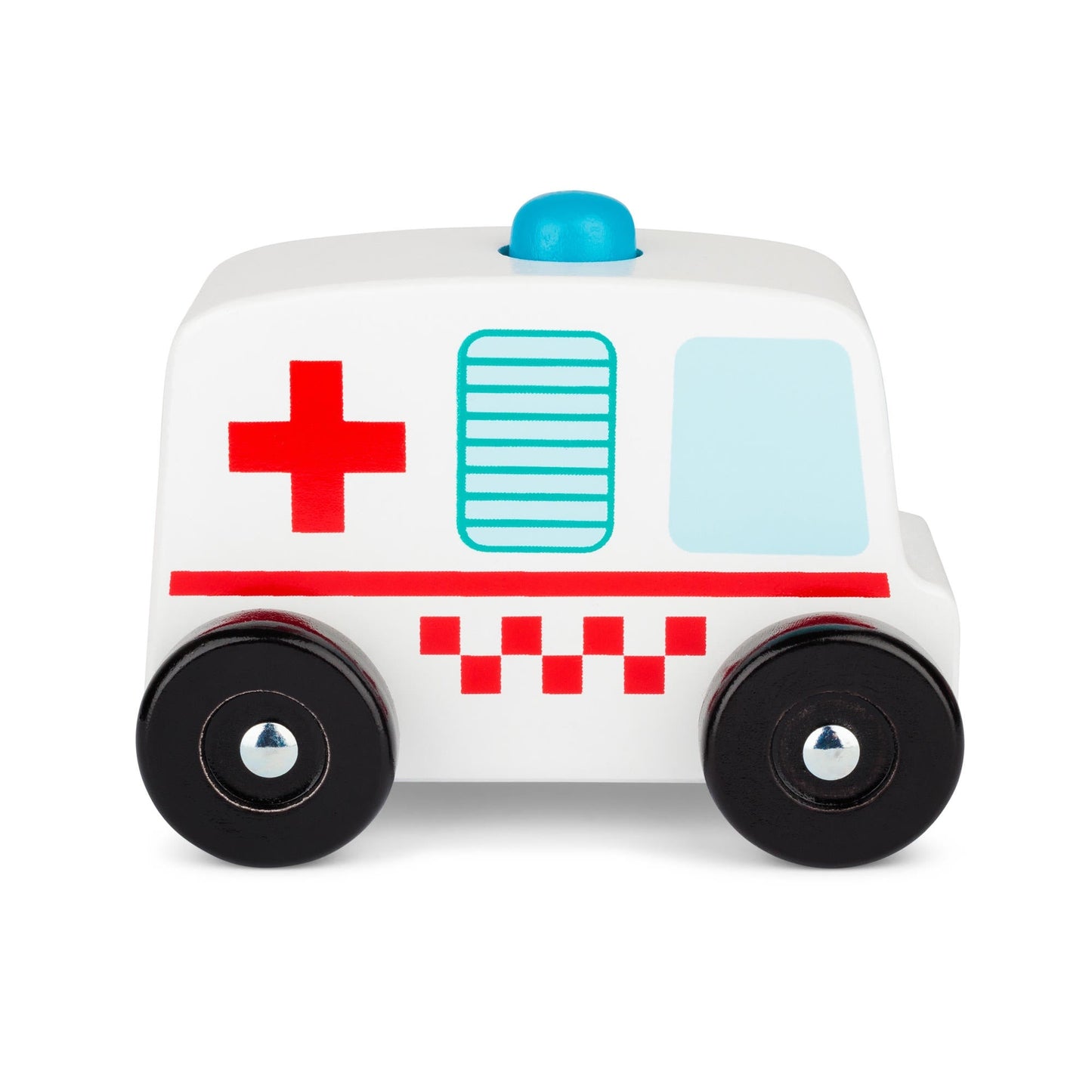AMBULANCE SONORE ET JOUET EN BOIS
