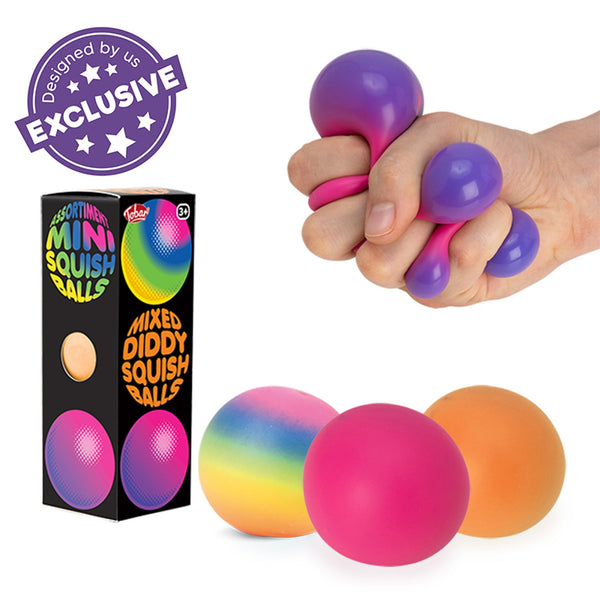 Scrunchems Diddy Mixed Squish Balls - 3 Pack