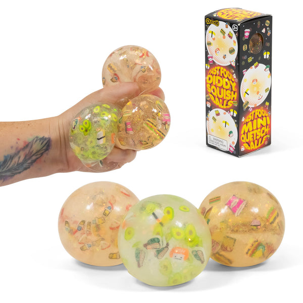 DIDDY FAST FOOD SCRUNCHEMS Squishy Balls - 3 Pack