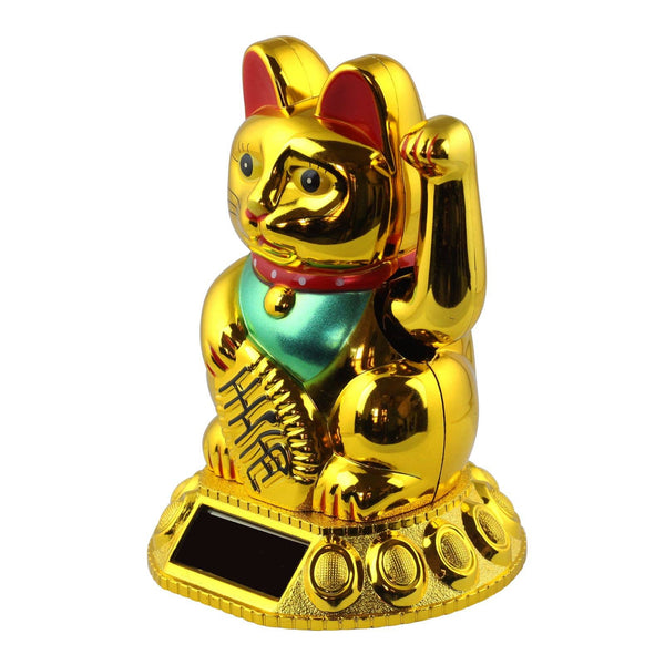 Golden Solar Lucky Cat 10.5cm