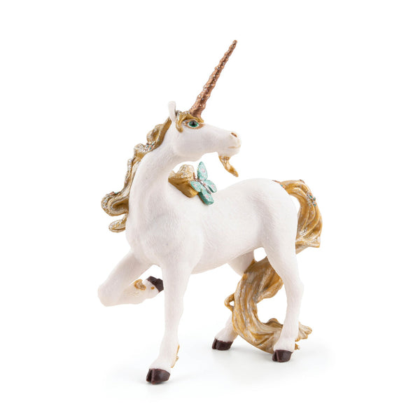 Figurine Licorne dorée Papo - personnage féerique