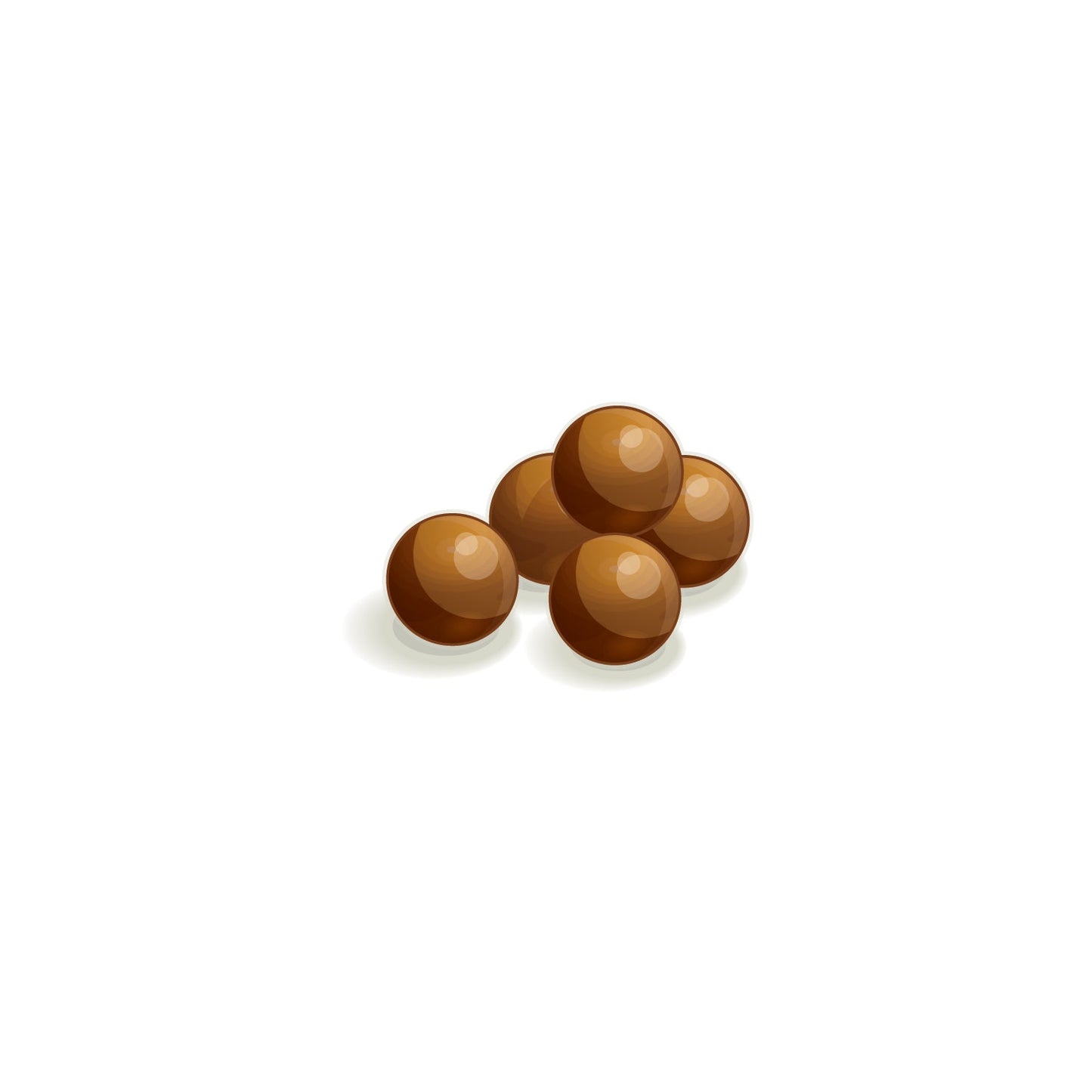 Set of 5 catapult cannonballs