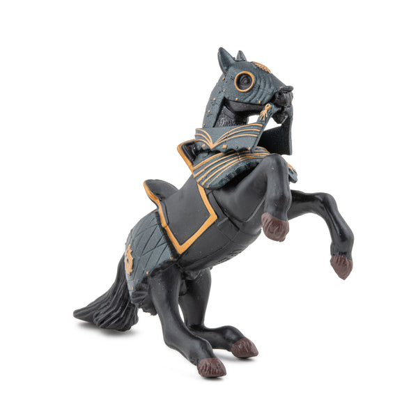 Figurine Cheval en armure noire Papo - personnage médiéval