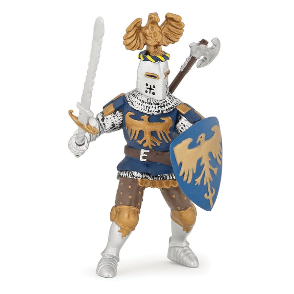 Figurine Chevalier bleu au cimier Papo - personnage médiéval