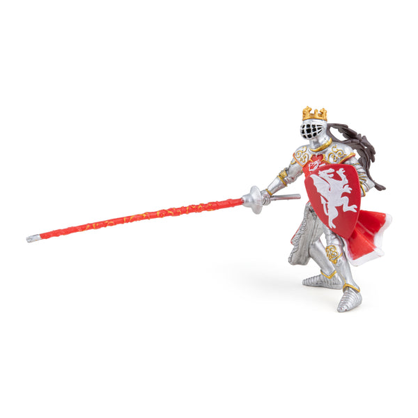 Figurine Roi au dragon rouge Papo - personnage médiéval