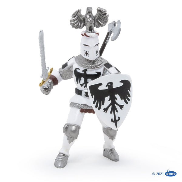 Figurine Chevalier blanc au cimier Papo - personnage médiéval