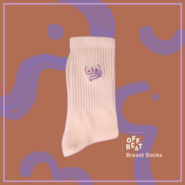 Embroidered Boob Socks