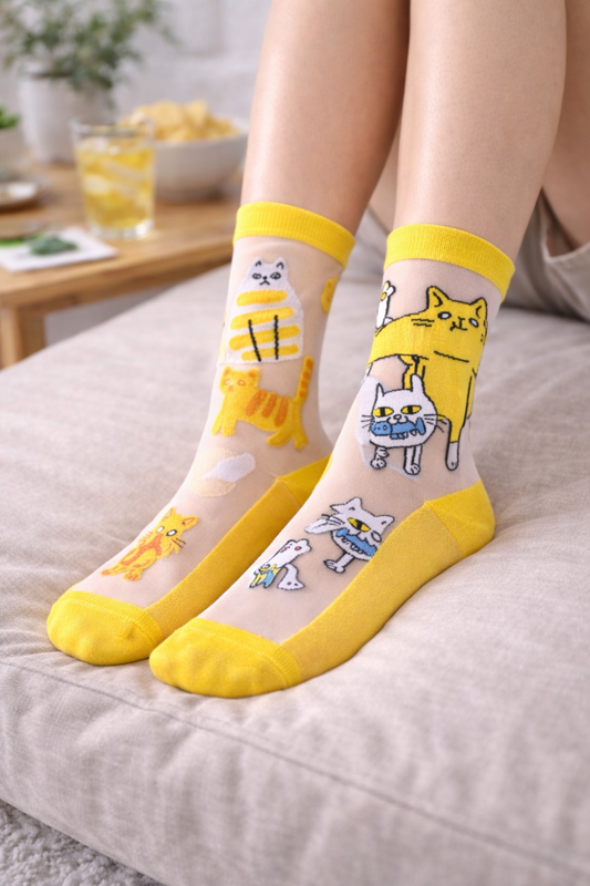 Transparent Cat Socks