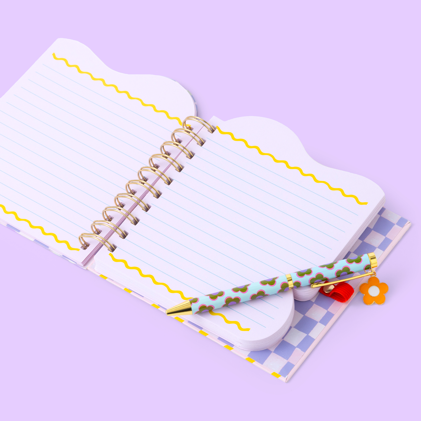 Ruler-shaped notebook for girls & pen