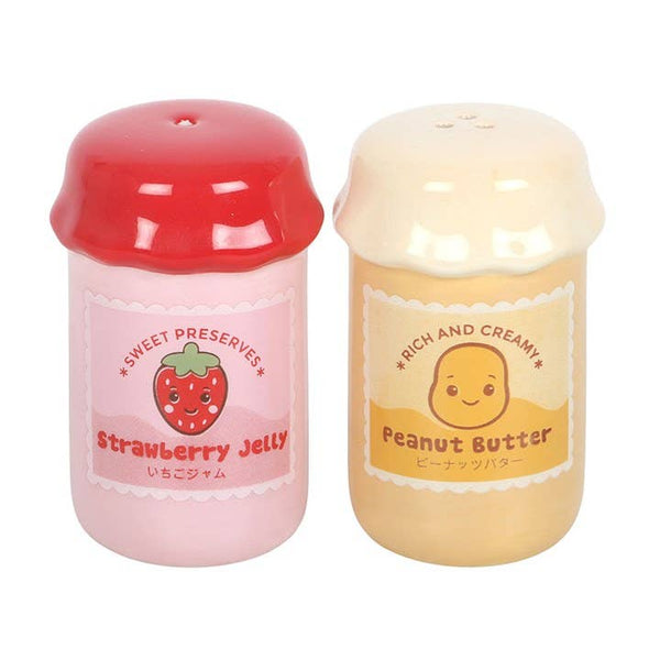 Salière et poivrière Pot de beurre de cacahuète et de gelée