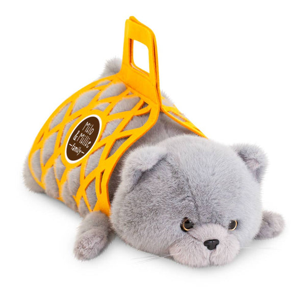 Milo & Millie Plush Toy, Milo the Grey Cat (56 cm) - 0+