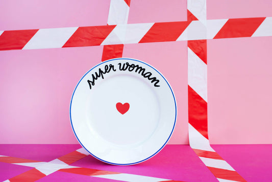 Assiette La Famille S’éclate - Super Woman